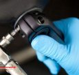A torque tool being calibrated